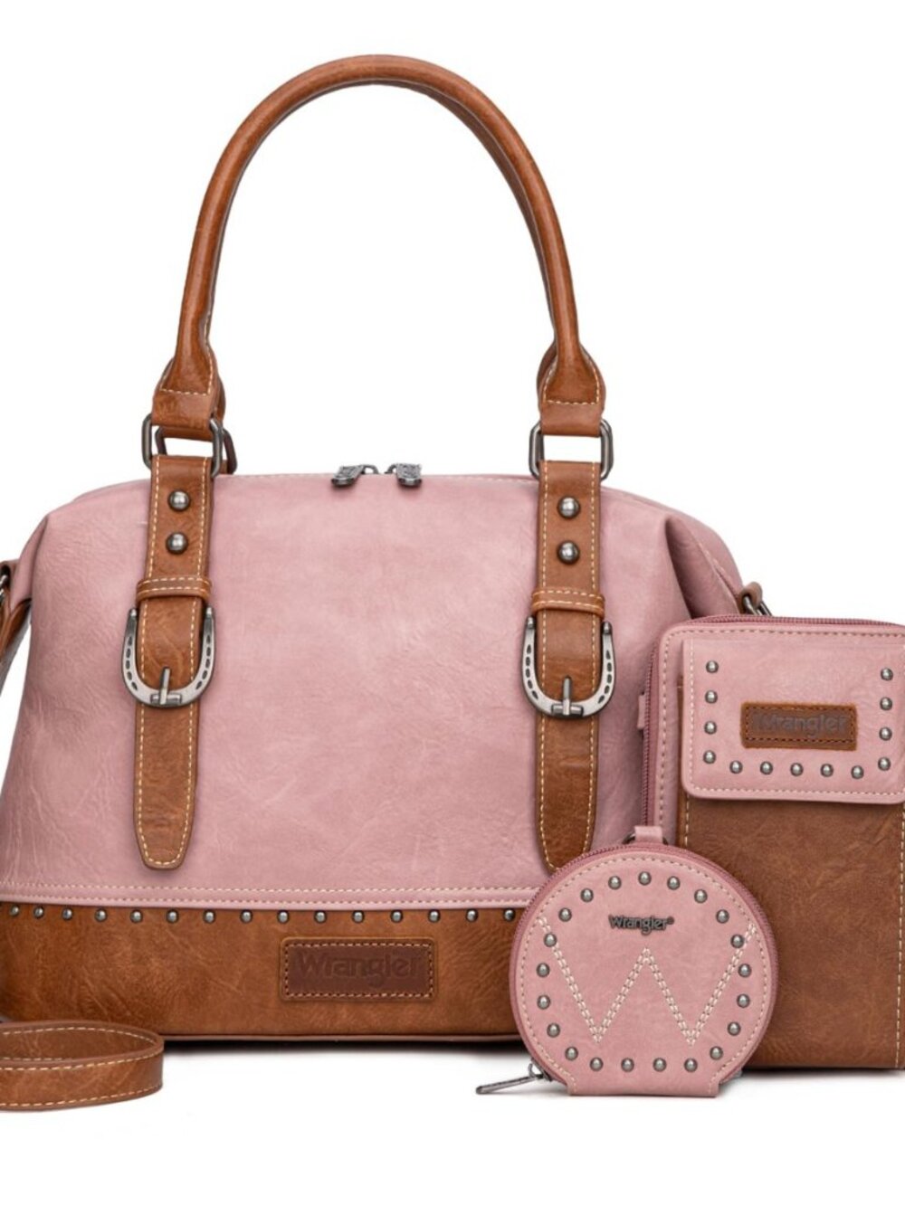 Wrangler 3Pcs Doctor Bag Sets for Women Top-handle Satchel Bag with Cell Phone